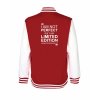 College mikina back red