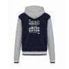 College mikina s kapucí Navy Oxford Grey White (Námořnická modrá šedá bílá)