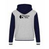 College mikina s kapucí Oxford Grey Navy White (Šedá námořnická modrá bílá)
