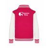 College mikina back hot pink