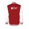 College mikina back red