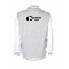 College mikina back heather grey