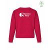 Dámský EKO crewneck Premium Hibiscus red (Tmavě červená)