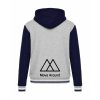 College mikina s kapucí Oxford Grey Navy White (Šedá námořnická modrá bílá)