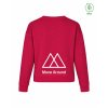 Dámský EKO crewneck Premium Hibiscus red (Tmavě červená)