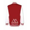 College mikina back red