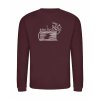 Pánská mikina bez kapuce Burgundy (Vínová)