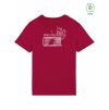 Dětské EKO tričko Premium Hibiscus red (Tmavě červená)