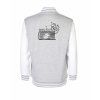 College mikina back heather grey
