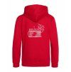 Dětská mikina na zip Premium Fire red (Ohnivá červená)