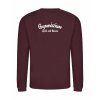 Pánská mikina bez kapuce Burgundy (Vínová)