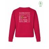 Dámský EKO crewneck Premium Hibiscus red (Tmavě červená)