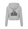 Dámská crop mikina Heather grey (Světlá šedá)