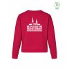 Dámský EKO crewneck Premium Hibiscus red (Tmavě červená)