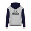 College mikina s kapucí Oxford Grey Navy White (Šedá námořnická modrá bílá)
