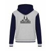College mikina s kapucí Oxford Grey Navy White (Šedá námořnická modrá bílá)