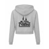 Dámská crop mikina Heather grey (Světlá šedá)