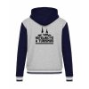 College mikina s kapucí Oxford Grey Navy White (Šedá námořnická modrá bílá)