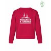 Dámský EKO crewneck Premium Hibiscus red (Tmavě červená)