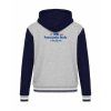 College mikina s kapucí Oxford Grey Navy White (Šedá námořnická modrá bílá)