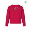 Dámský EKO crewneck Premium Hibiscus red (Tmavě červená)