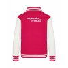 College mikina back hot pink