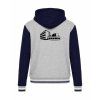 College mikina s kapucí Oxford Grey Navy White (Šedá námořnická modrá bílá)