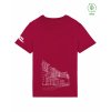 Dětské EKO tričko Premium Hibiscus red (Tmavě červená)