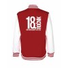 College mikina back red